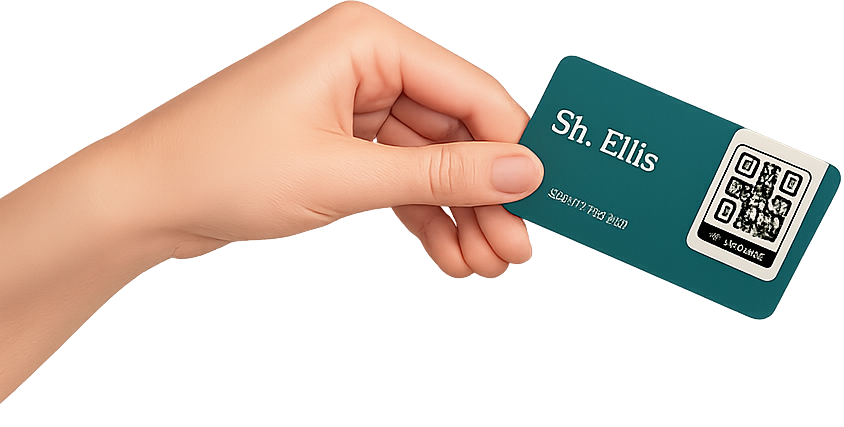 vCard NFC քարտ ձեռքին